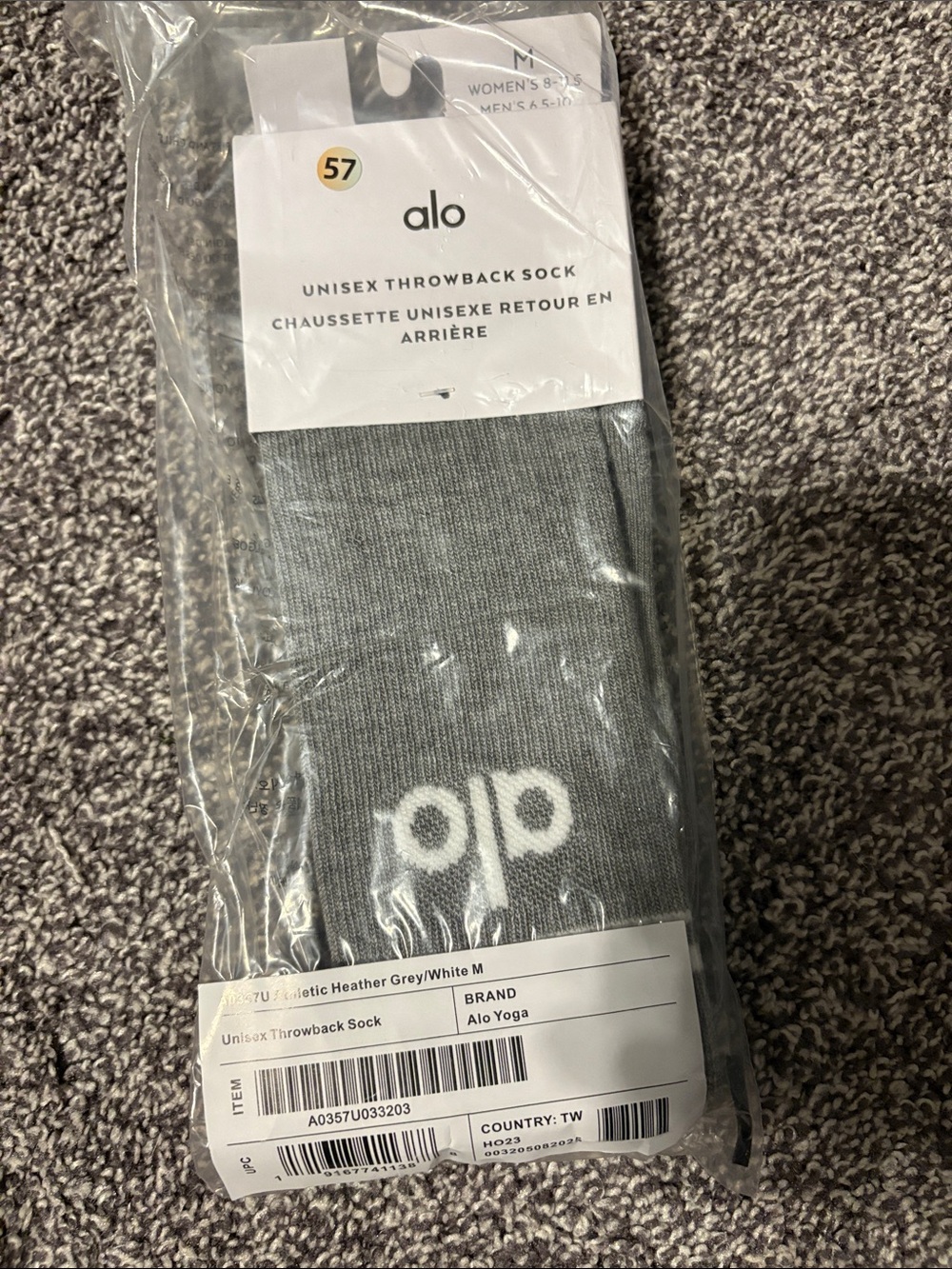 ALO Yoga Unisex Throwback Socks